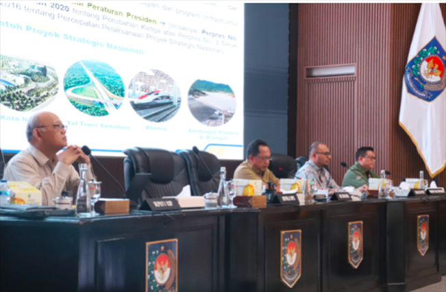 Rapat Koordinasi (Rakor) Pengendalian Inflasi Daerah yang dirangkaikan dengan Pembahasan Evaluasi Dukungan Pemda dalam Program 3 Juta Rumah/Foto: Puspen Kemendagri